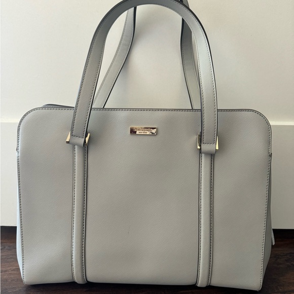 kate spade Handbags - kate spade Structured Grey Work Tote with Gold Accents